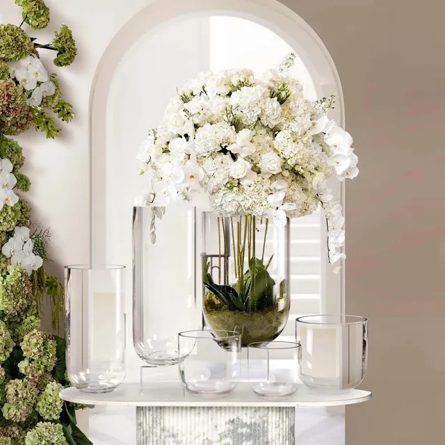 Galore Home Inverted Dome vaso in vetro Large vetro spesso