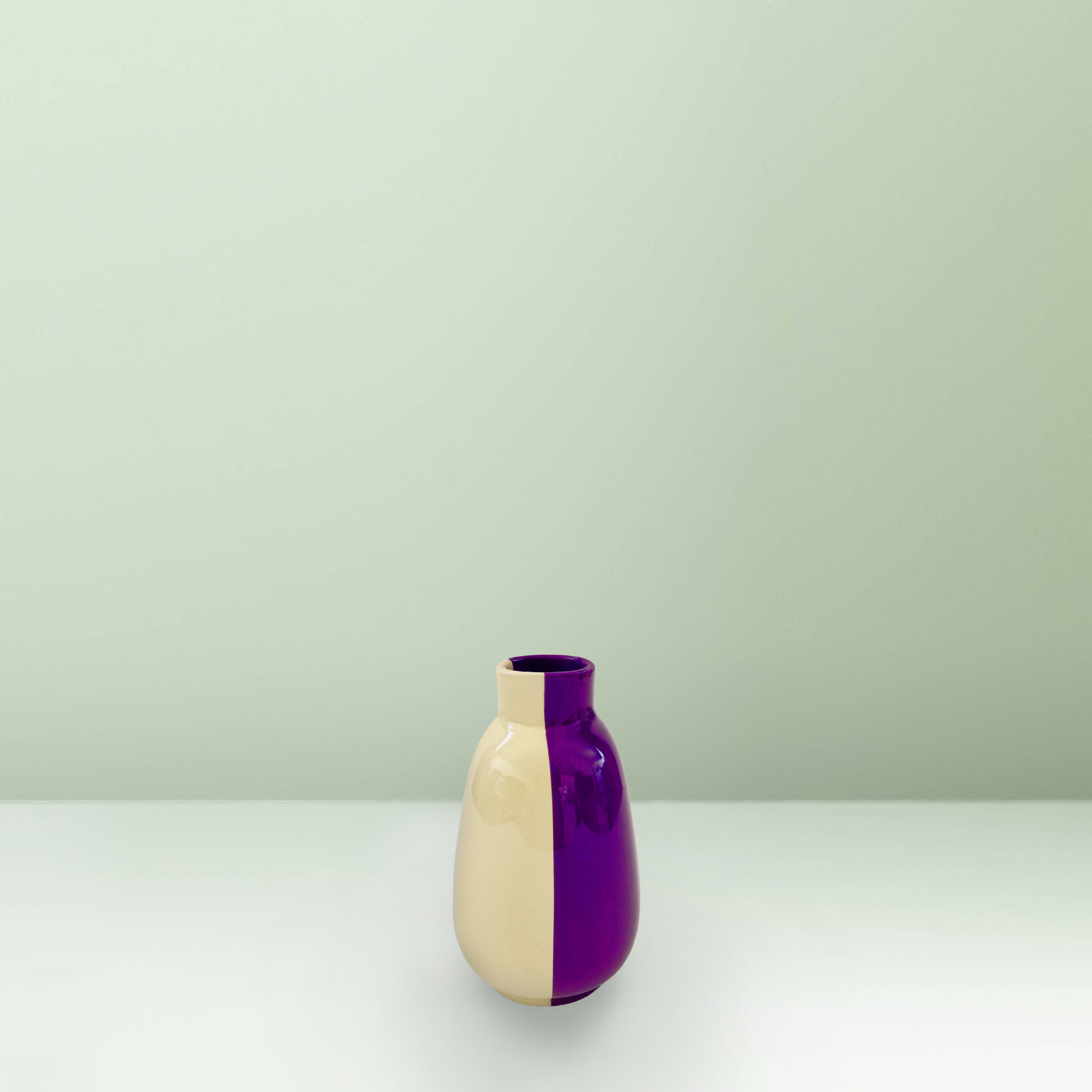 Ceramica Gatti 1928 Motor Valley MV26 vaso giallo viola fluo