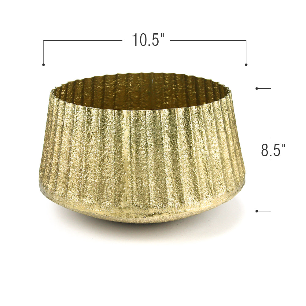 Galore Home Kuchen Cachepot in Alluminio Small Argento Opaco