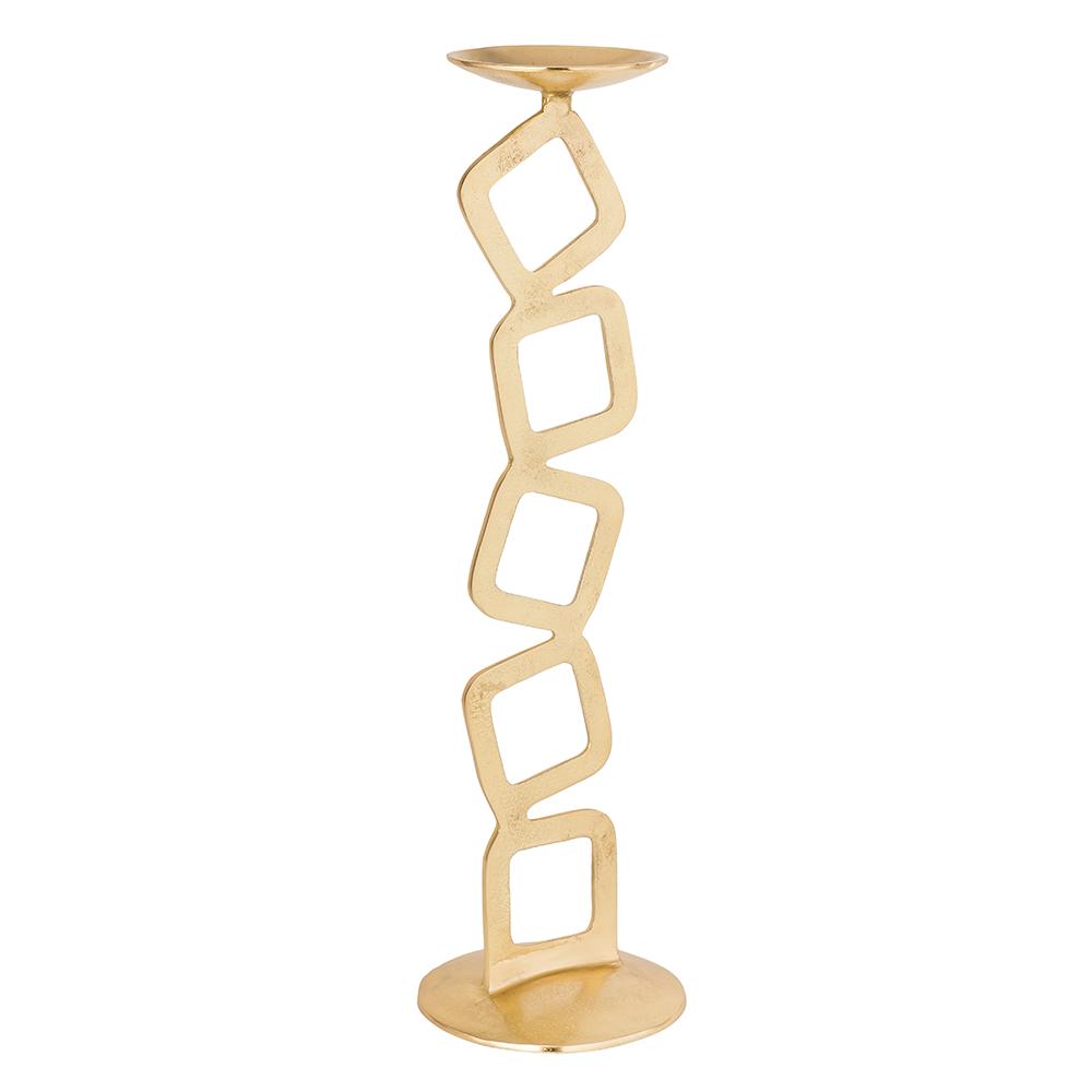 Galore Home Geometric portacandele oro Small in alluminio