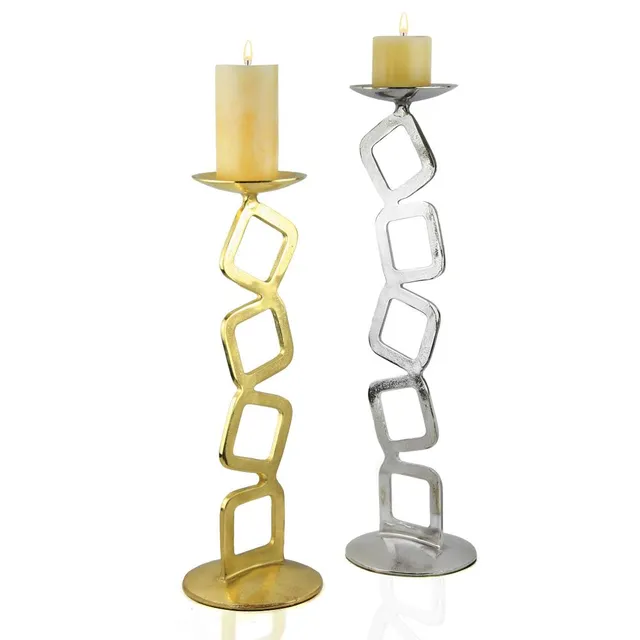 Galore Home Geometric portacandele oro Small in alluminio