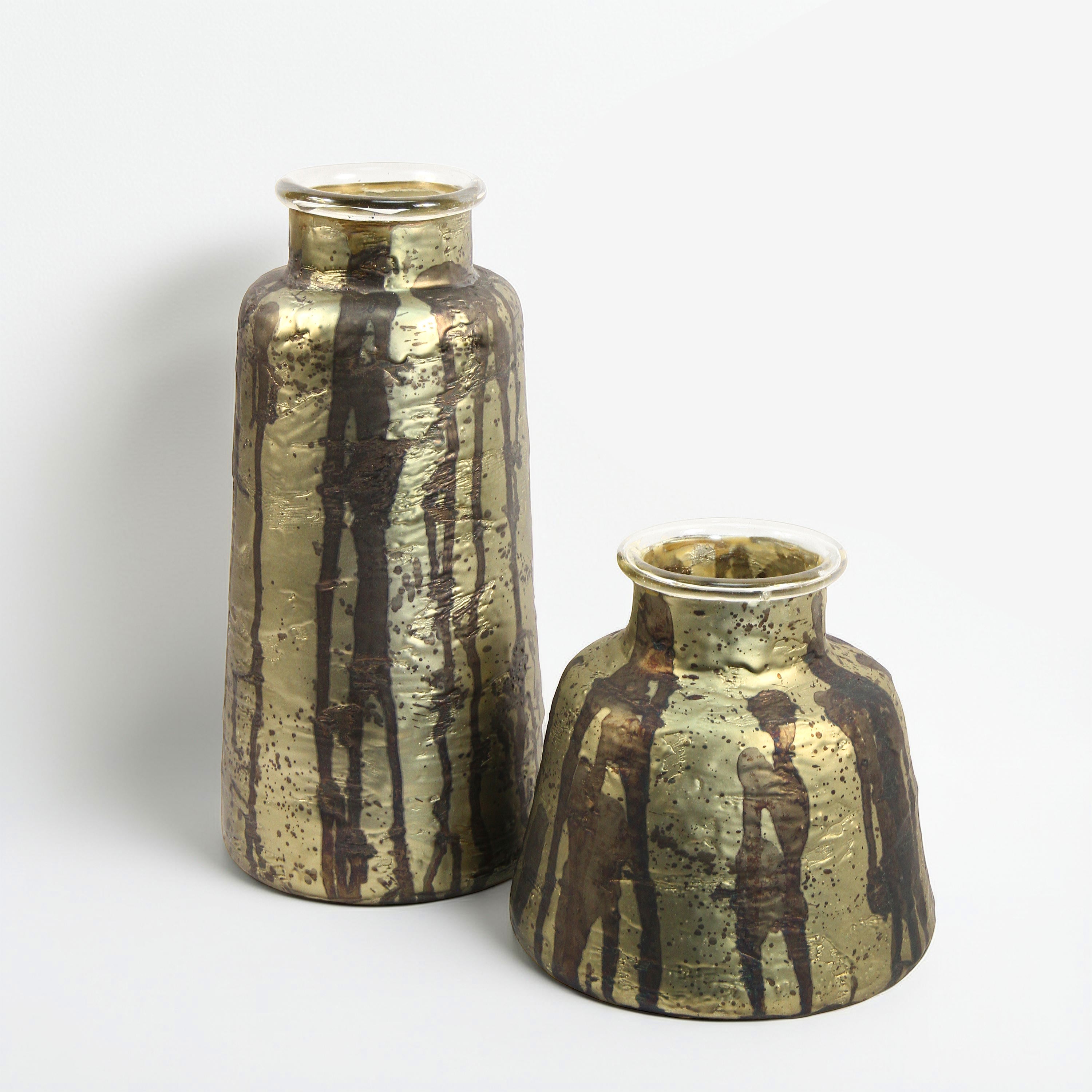 Galore Home Vintage Mason Jar vaso vetro oro alto