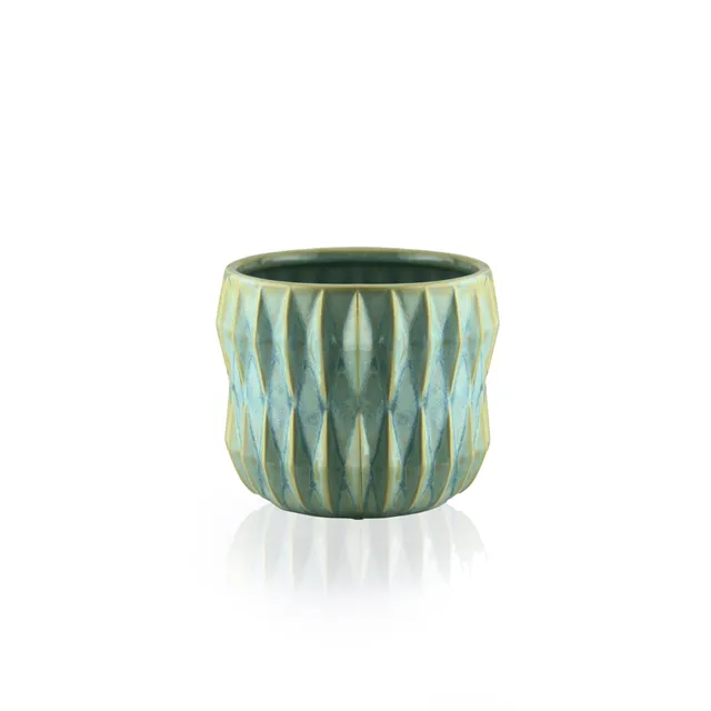 Galore Home Ceramic Pot vaso ceramica bianco piccolo 10 cm