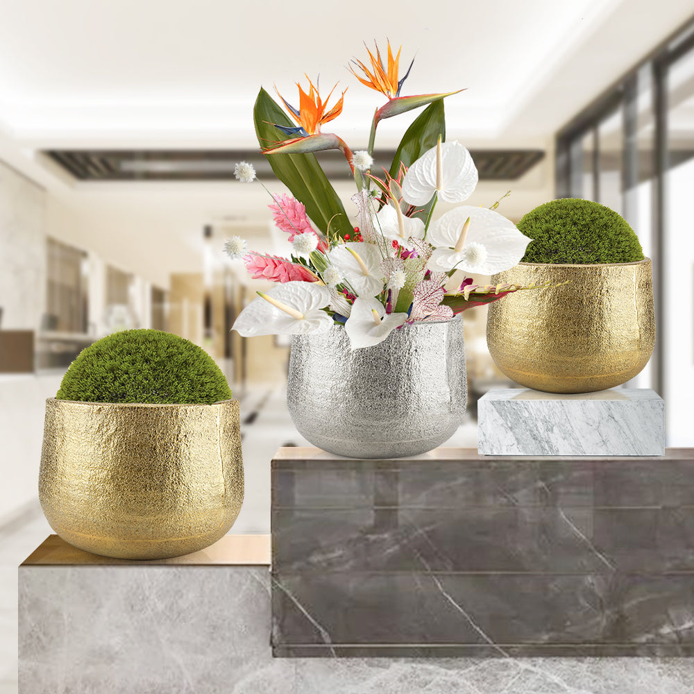 Galore Home Aureate portavasi grande oro opaco alluminio