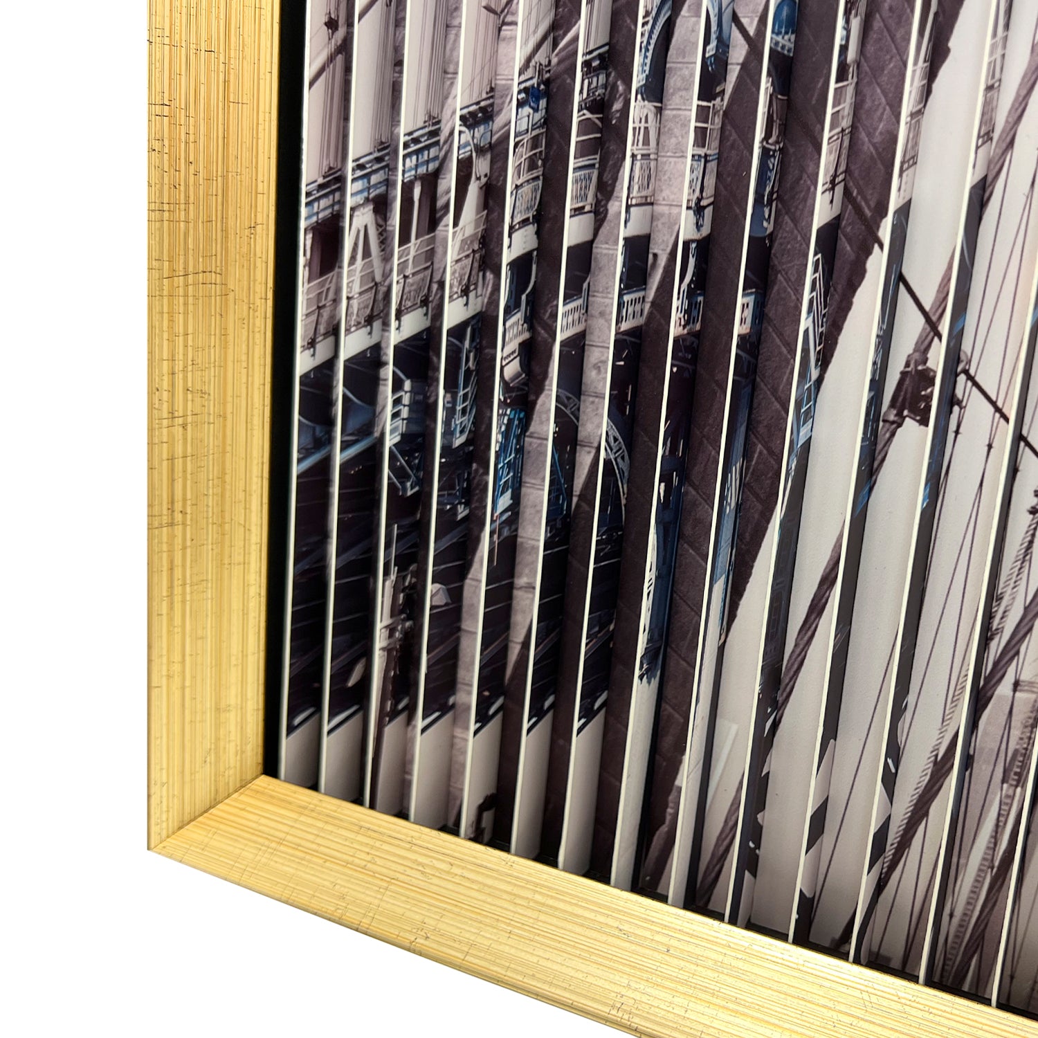 Galore Home Kinetic Bridge quadro 3D 63,5 cm nero oro