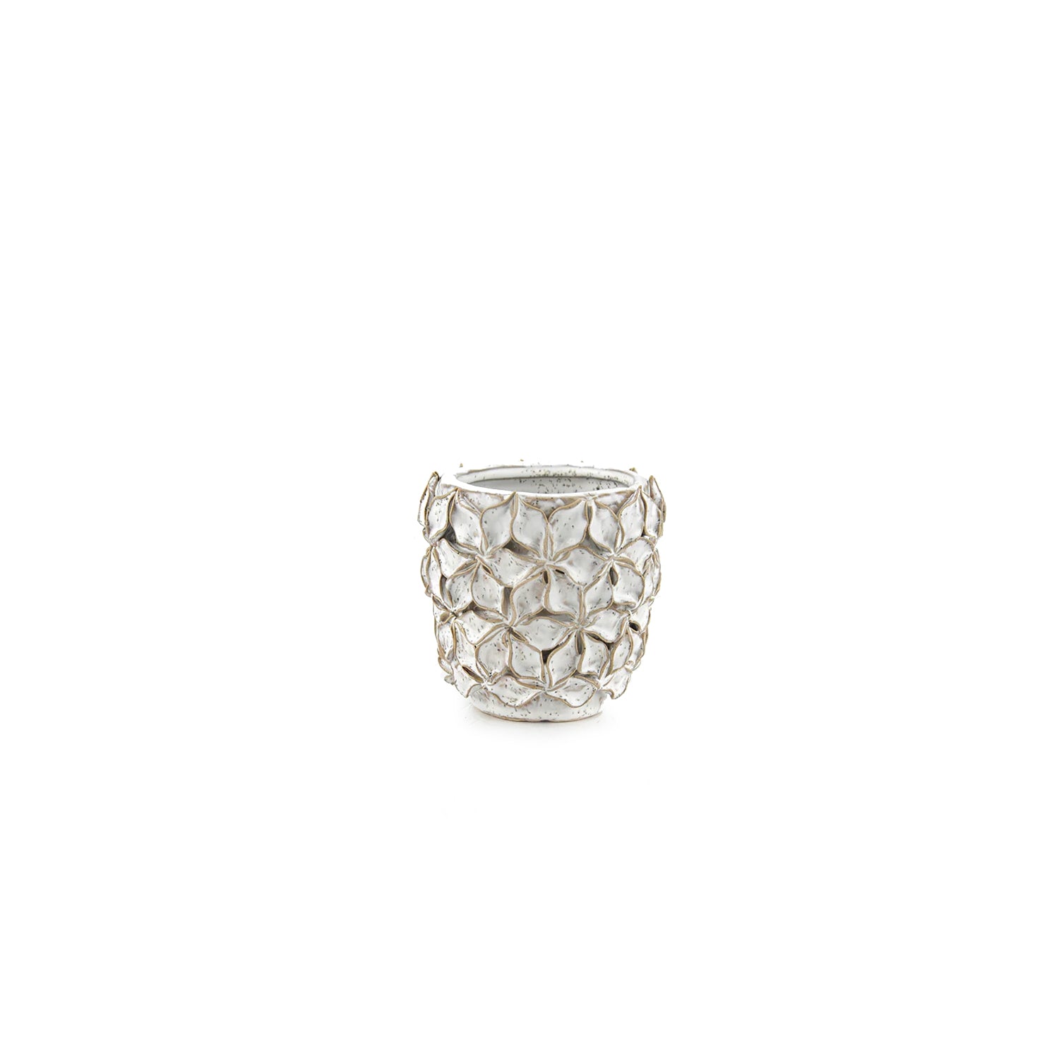 Galore Home Lotus vaso ceramica bianco piccolo loto