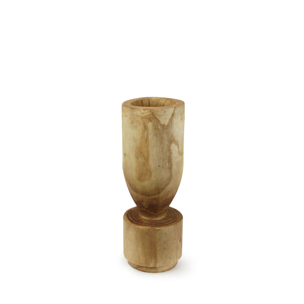 Galore Home Sculptural Wood vaso legno naturale