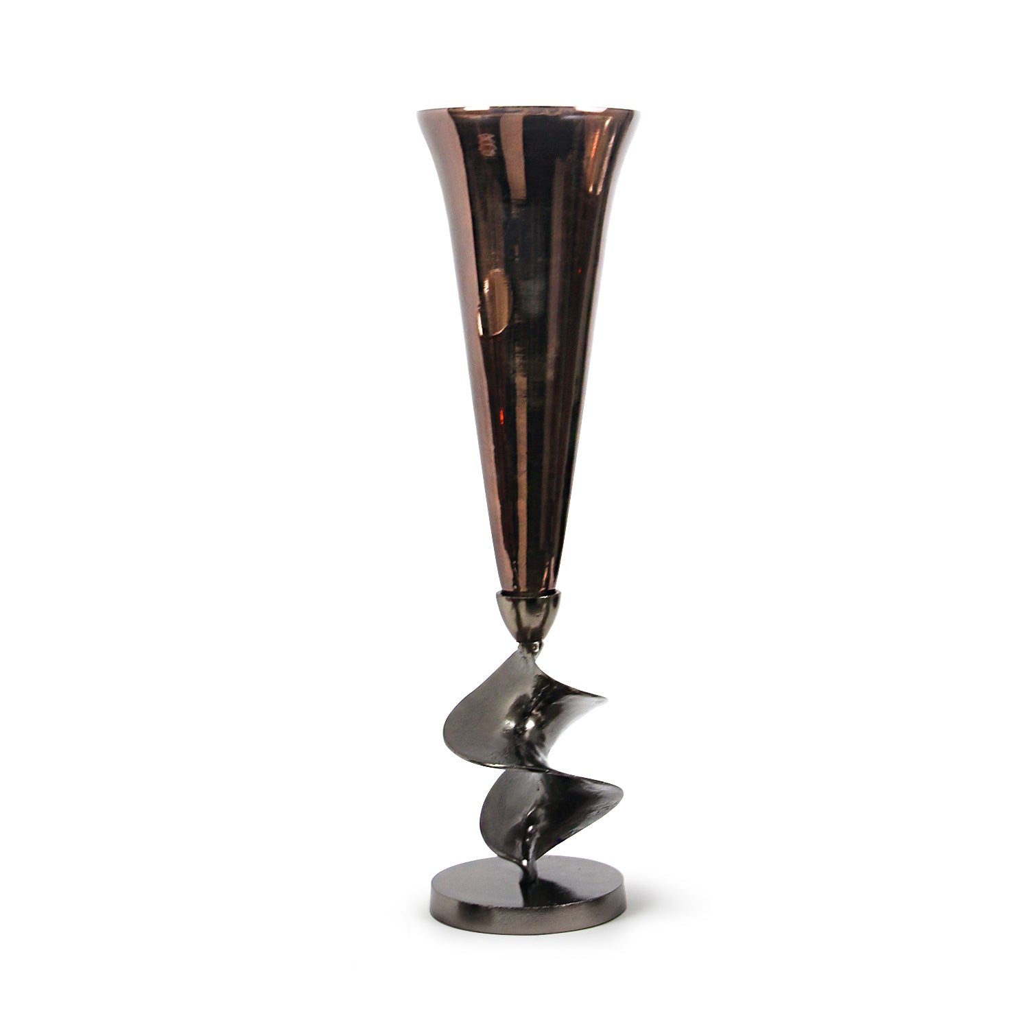 Galore Home Celeste vaso tromba grande ottone