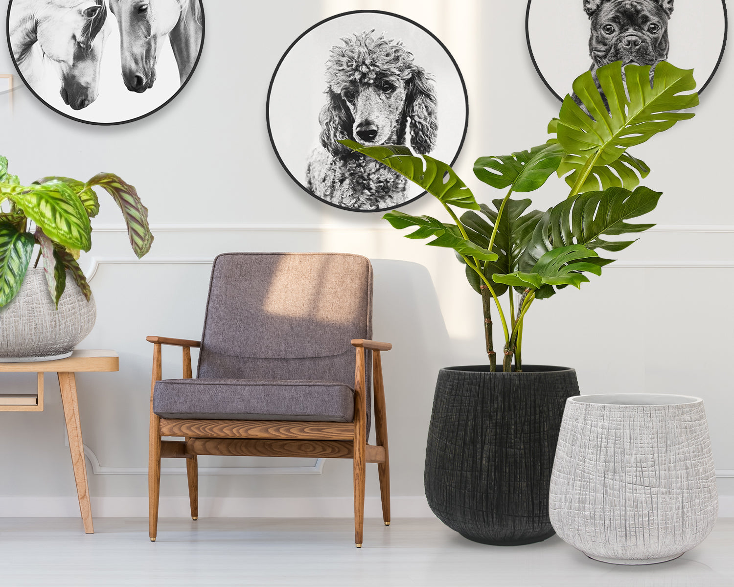 Galore Home Modern vaso resina nero F2809