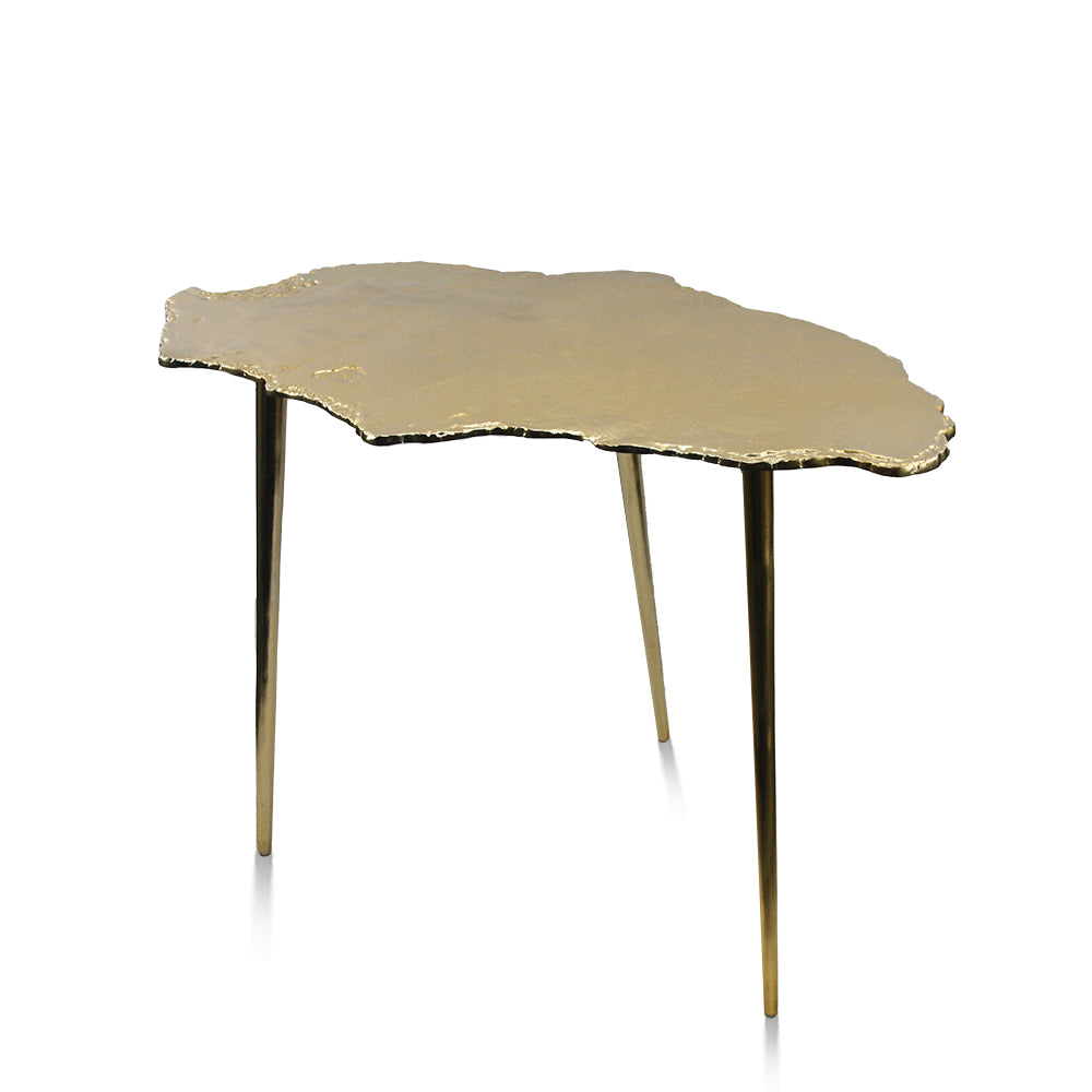 Galore Home Igneous tavolino metallo 46 cm oro piccolo