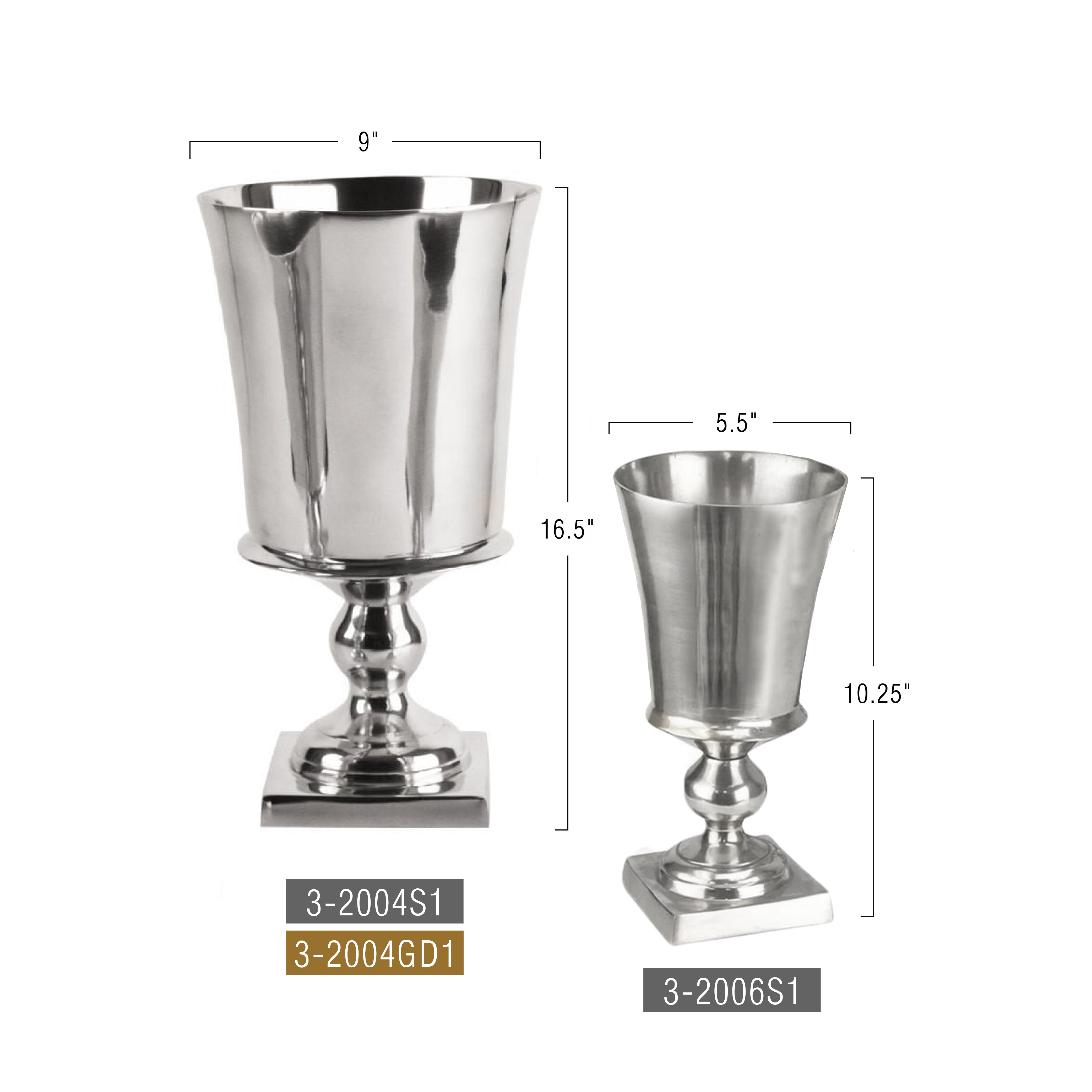 Galore Home Coppa coppa decorativa metallo argento piccola