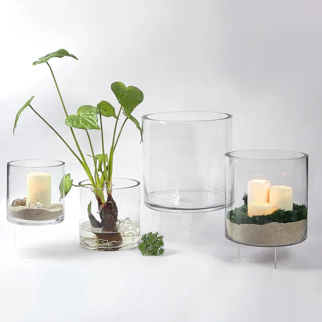 Galore Home U9389 vaso cilindro vetro 18 cm set 12 pezzi
