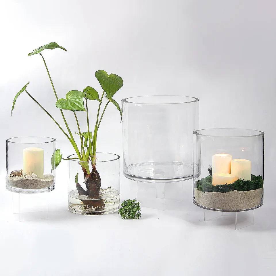 Galore Home U9389 vaso cilindro vetro 18 cm set 12 pezzi