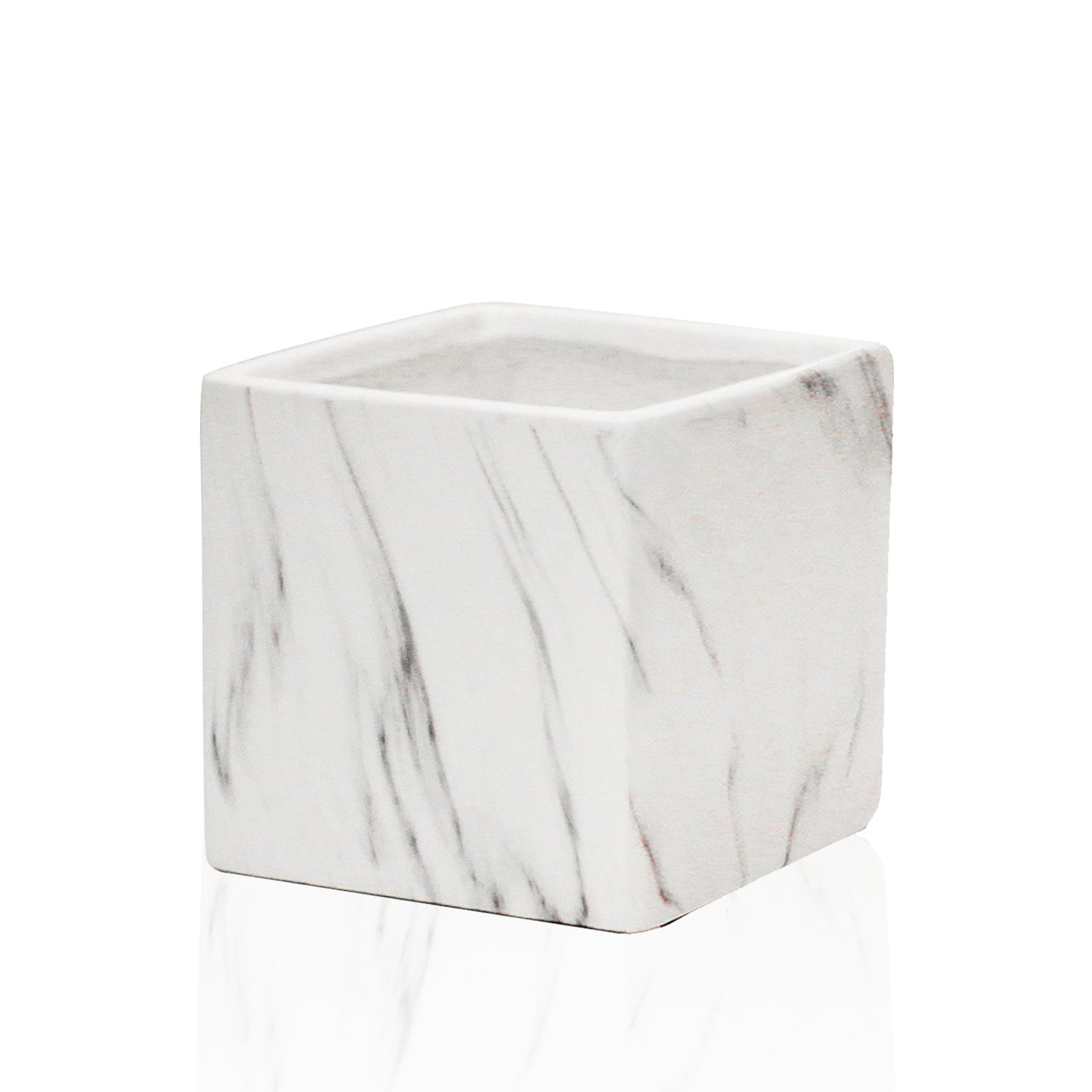 Galore Home Square vaso ceramica marmo orchidea
