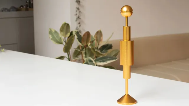 Cyrcus Design Odd'Io scultura da tavolo alluminio oro