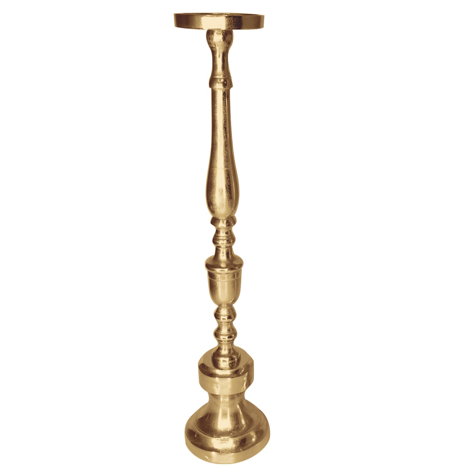Galore Home Megara 3-2033 portacandele da terra Large oro alluminio