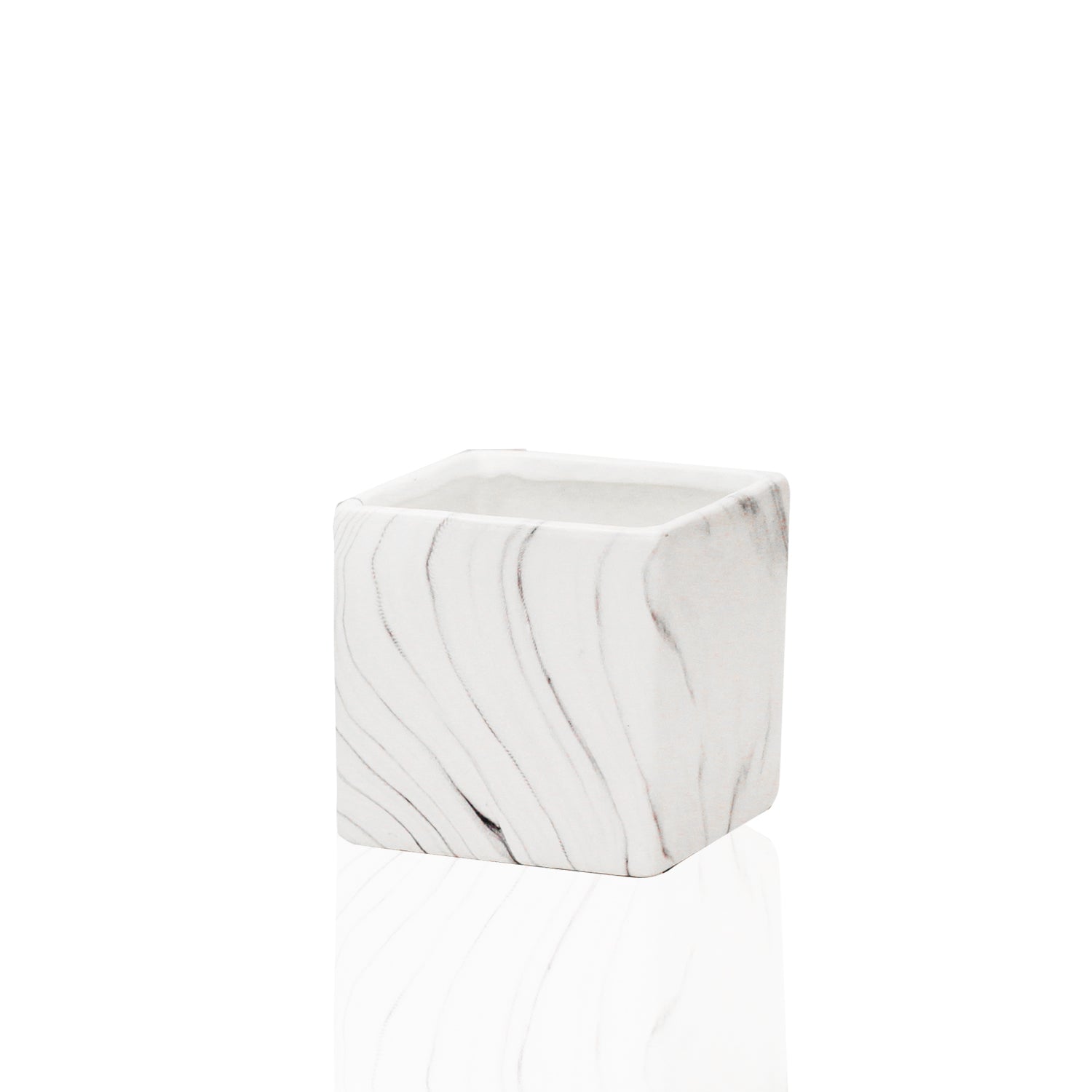 Galore Home Square vaso ceramica marmo orchidea
