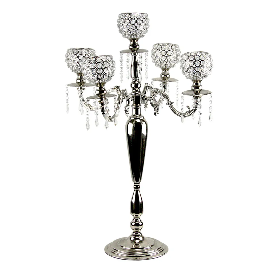 Galore Home Crystal Candelabra candelabro 5 bracci