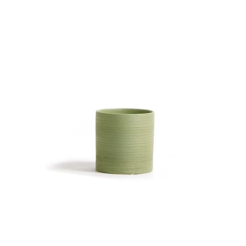 Galore Home Etched Green Portavaso Cubo Verde CPR49 14 cm