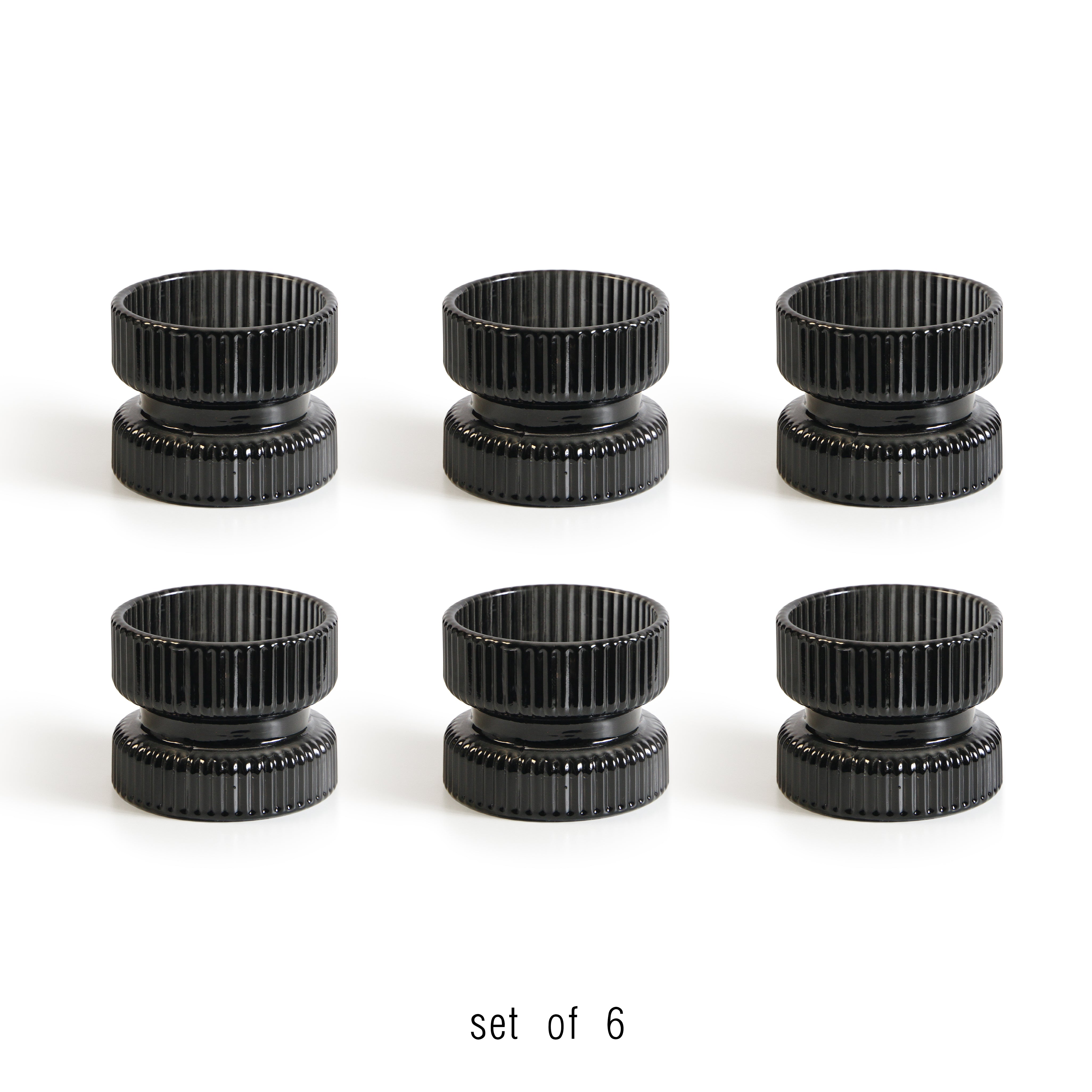 Galore Home Glass portacandele vetro set 6 trasparente