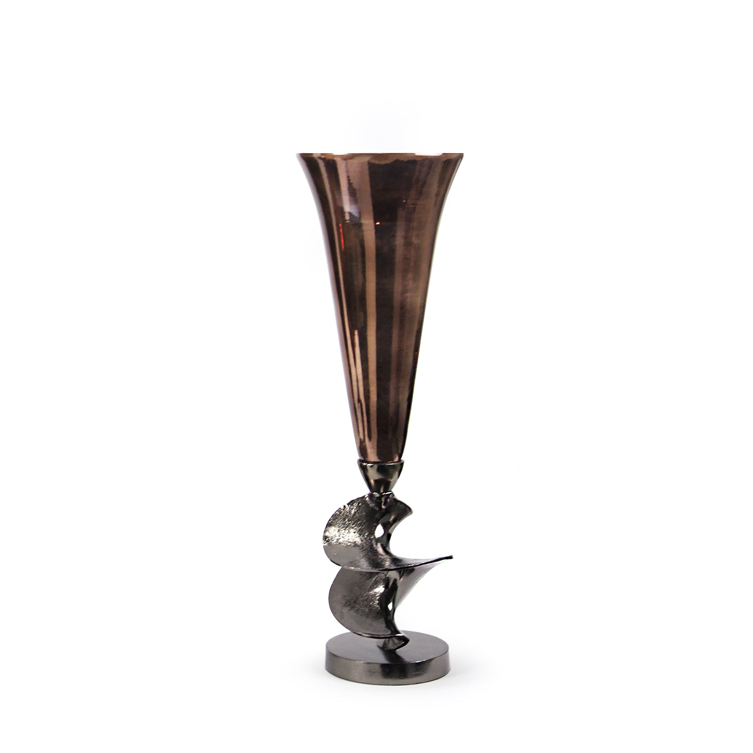 Galore Home Celeste vaso tromba grande ottone