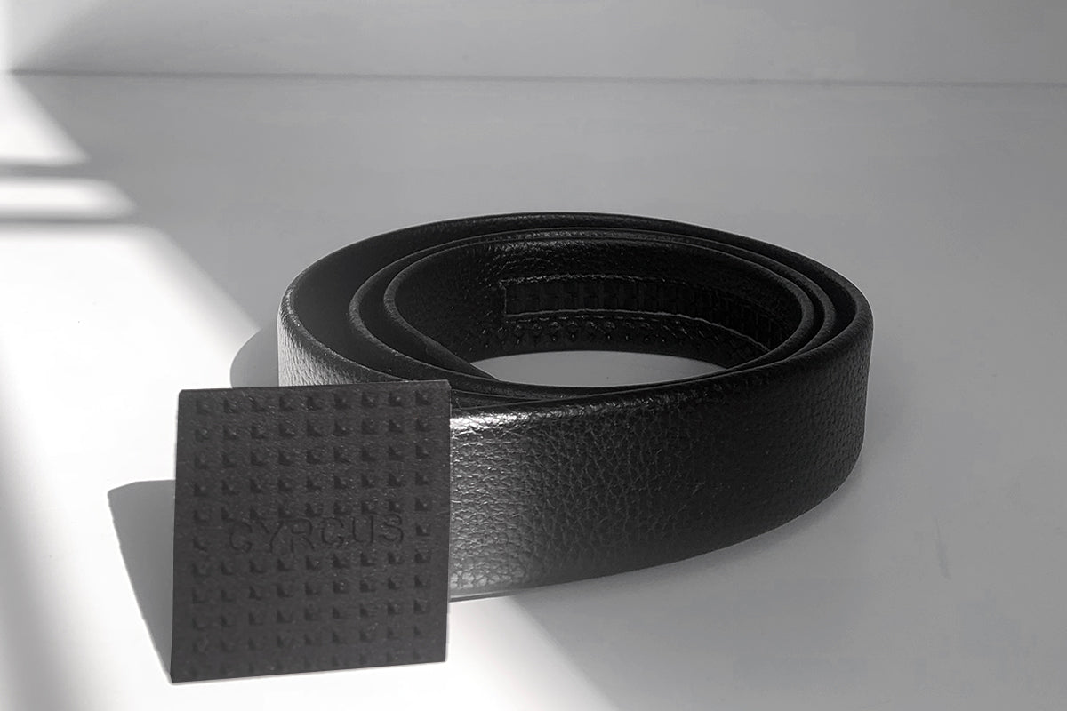 Cyrcus Design Diamond Belt cintura pelle naturale fibbia nylon