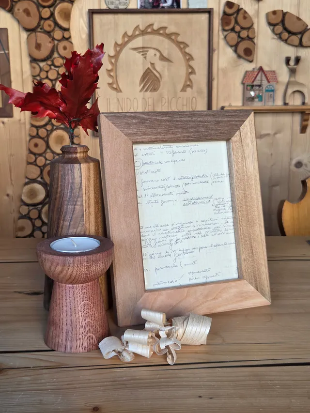Il nido del picchio cornice portafoto legno 15x20 noce