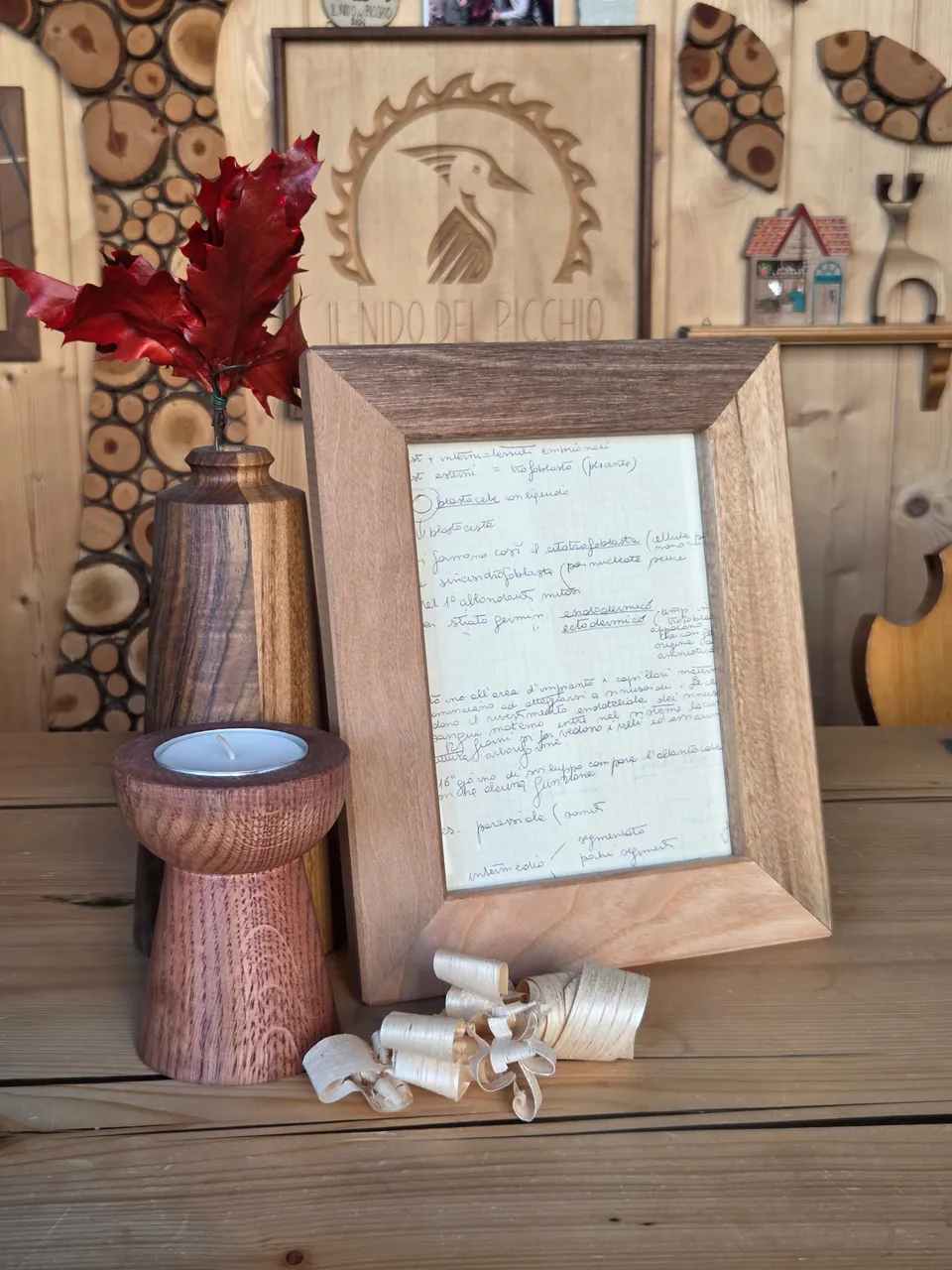 Il nido del picchio cornice portafoto legno 15x20 noce