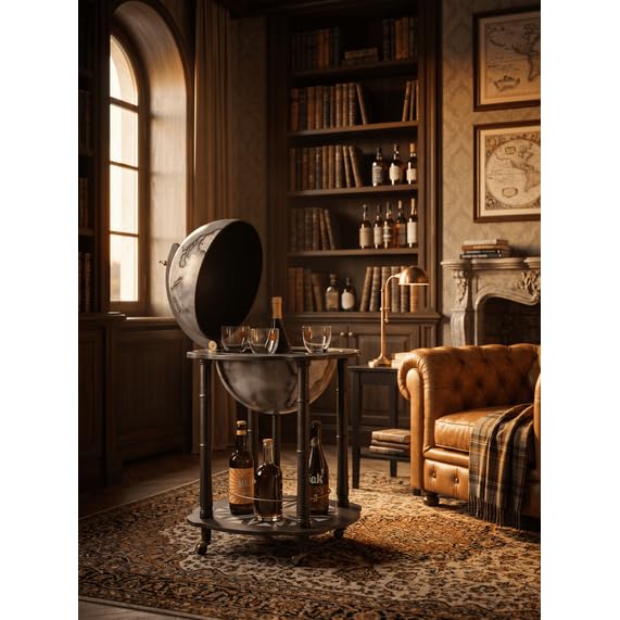 Zoffoli Lapis mappamondo bar 40 cm mappa moderna blu