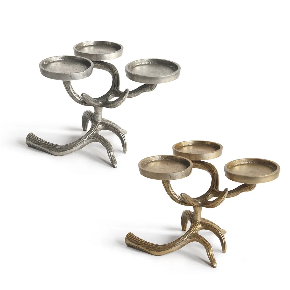 Galore Home Antler Trio 31-0831 portacandele oro