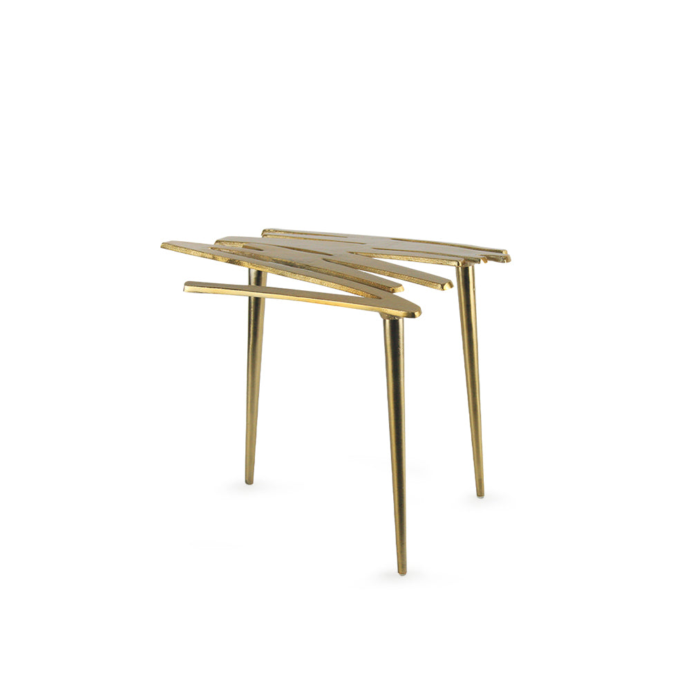 Galore Home Graffiti tavolino alluminio oro Small 36 cm