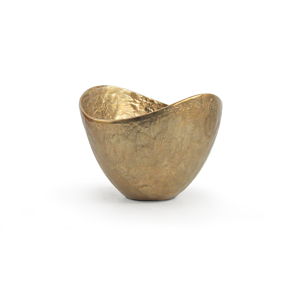 Galore Home Metal Display Bowl Ciotola Alluminio Oro Large