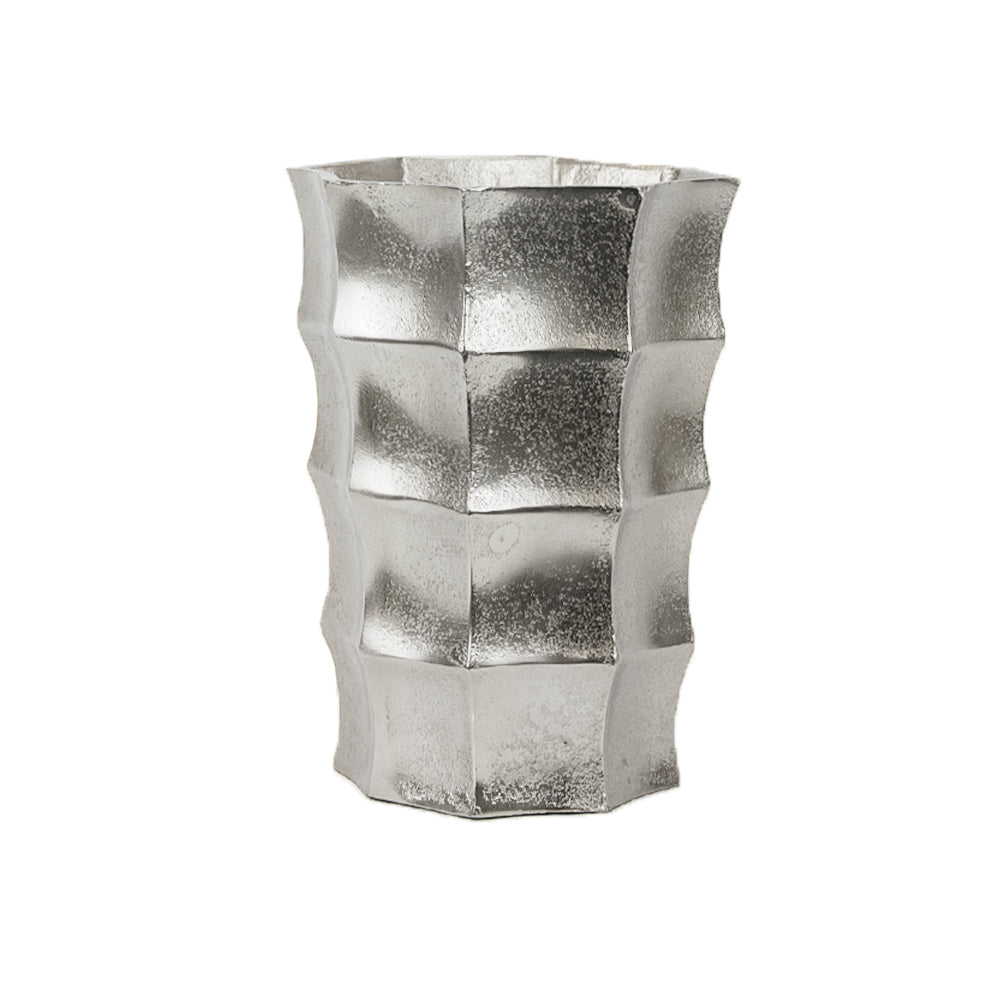 Galore Home Tower vaso metallo 19 cm argento piccolo