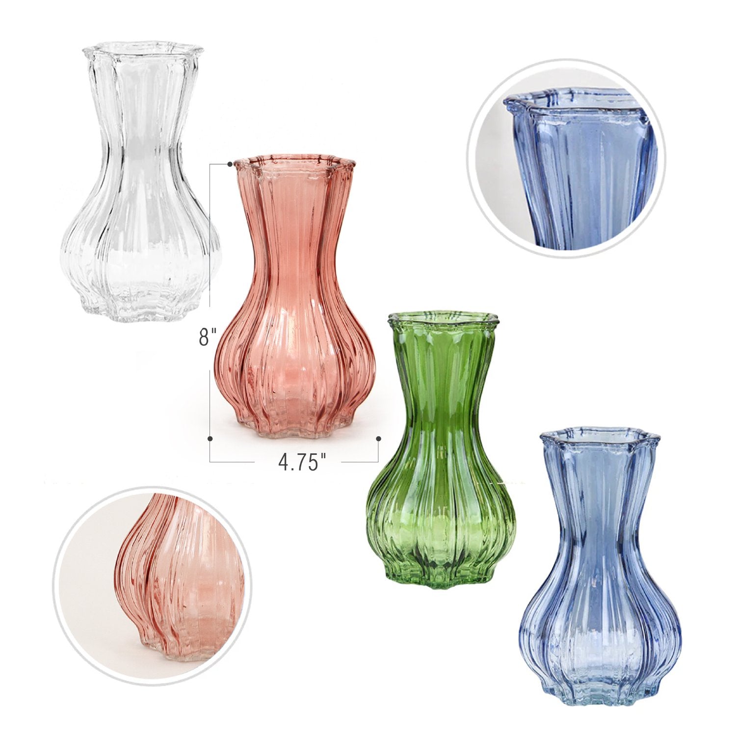 Galore Home Anchor vaso vetro trasparente 12 pezzi