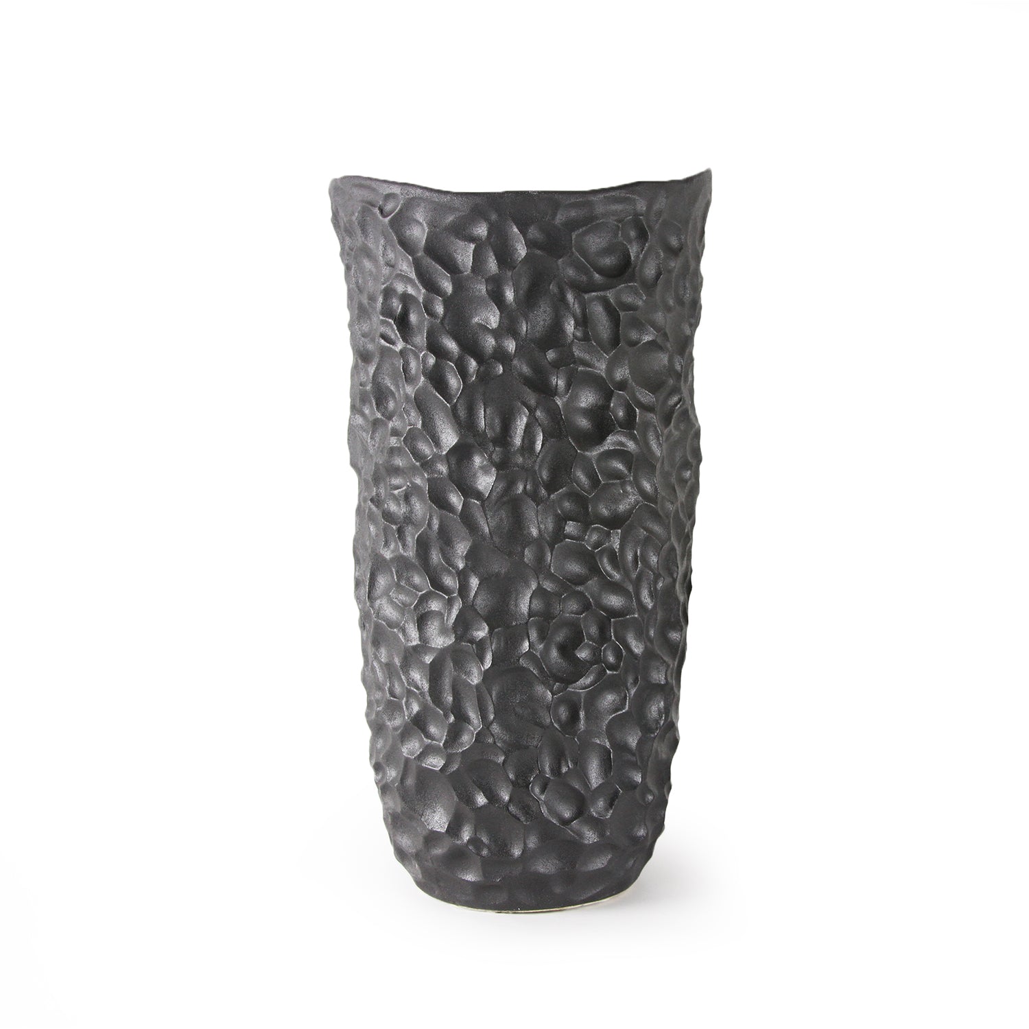 Galore Home Urbane Vaso Ceramica Nero Large Testurizzato