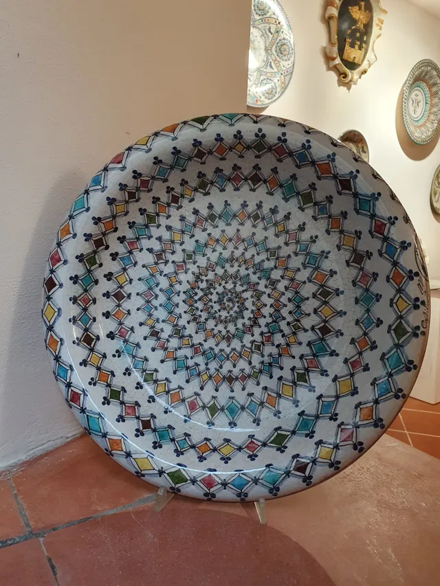 Ceramiche Capitini Piatto Spirale piatto disegno unico