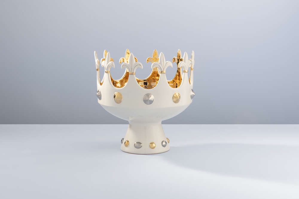 Ceramica Gatti 1928 Queen Carla Grande corona oro platino