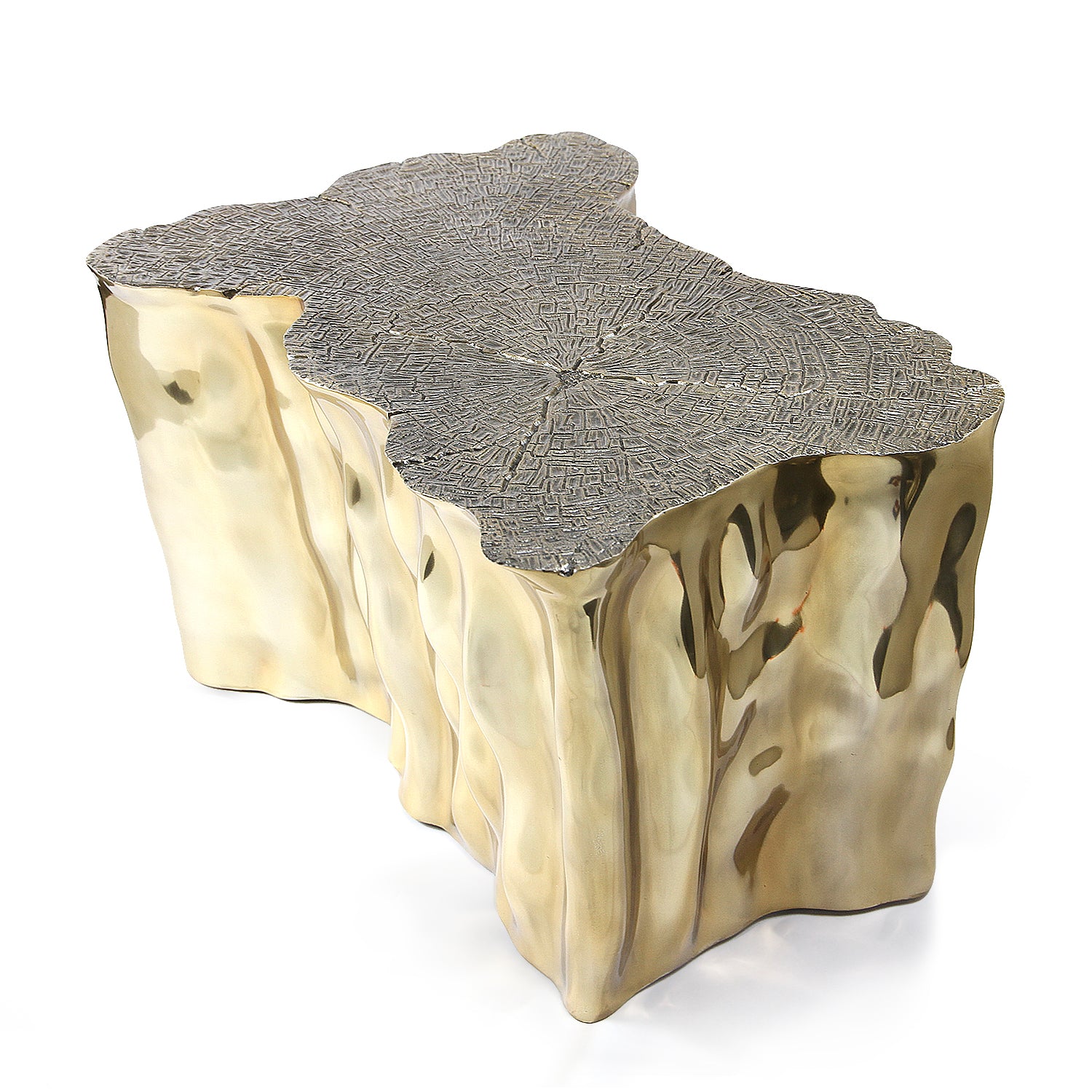 Galore Home Lunar Flow tavolino alluminio oro 45 cm