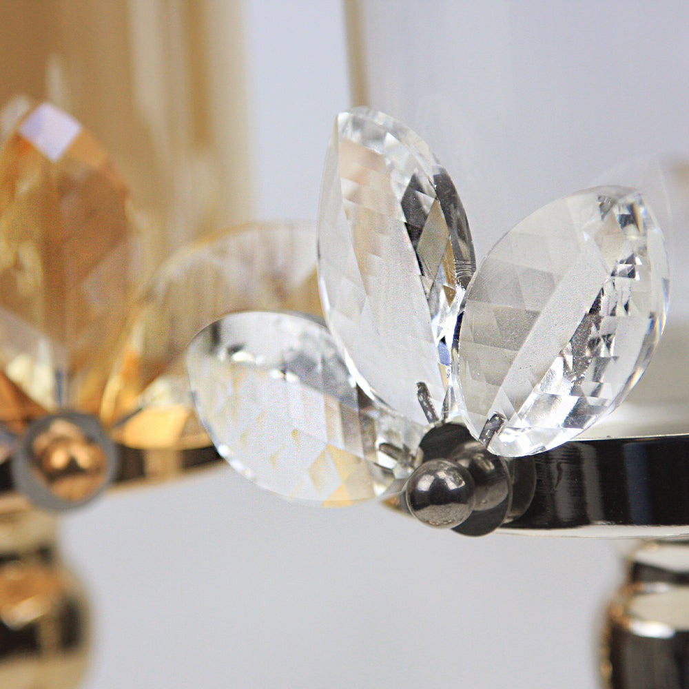 Galore Home Crystal Pillar portacandele oro piccolo in cristallo