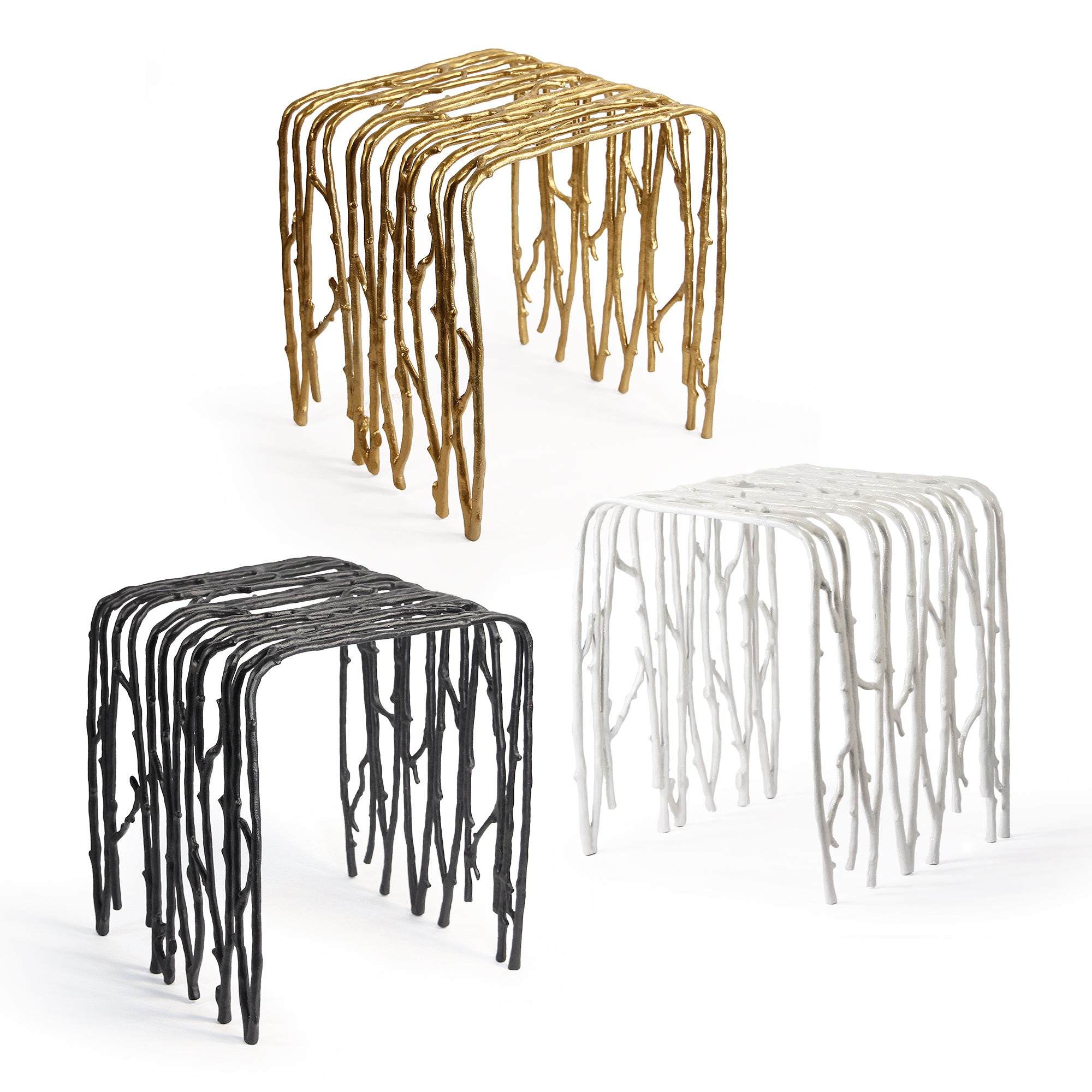 Galore Home Twig 30221 tavolino alluminio oro