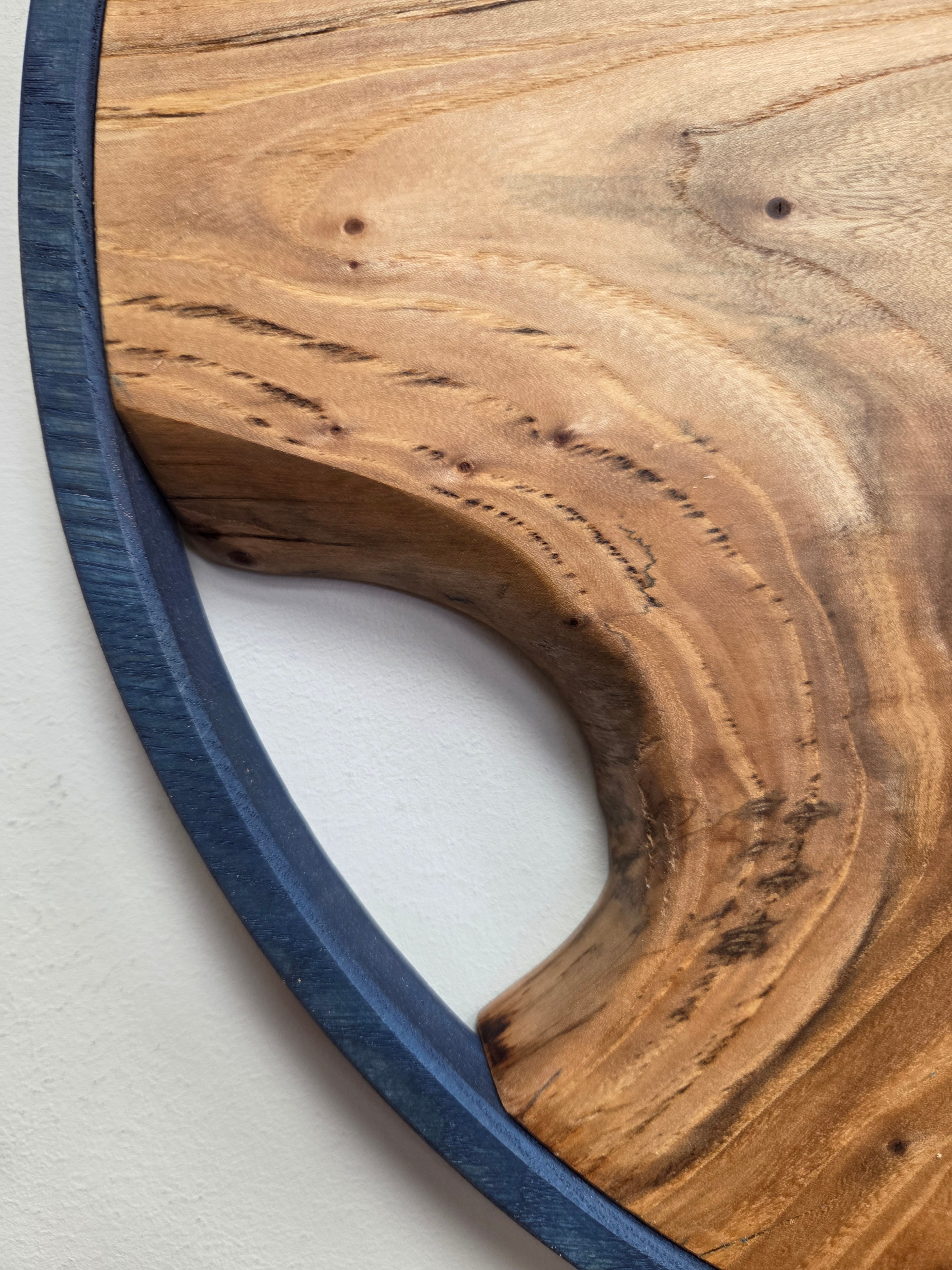 Il nido del picchio orologio da parete legno 42 cm blu