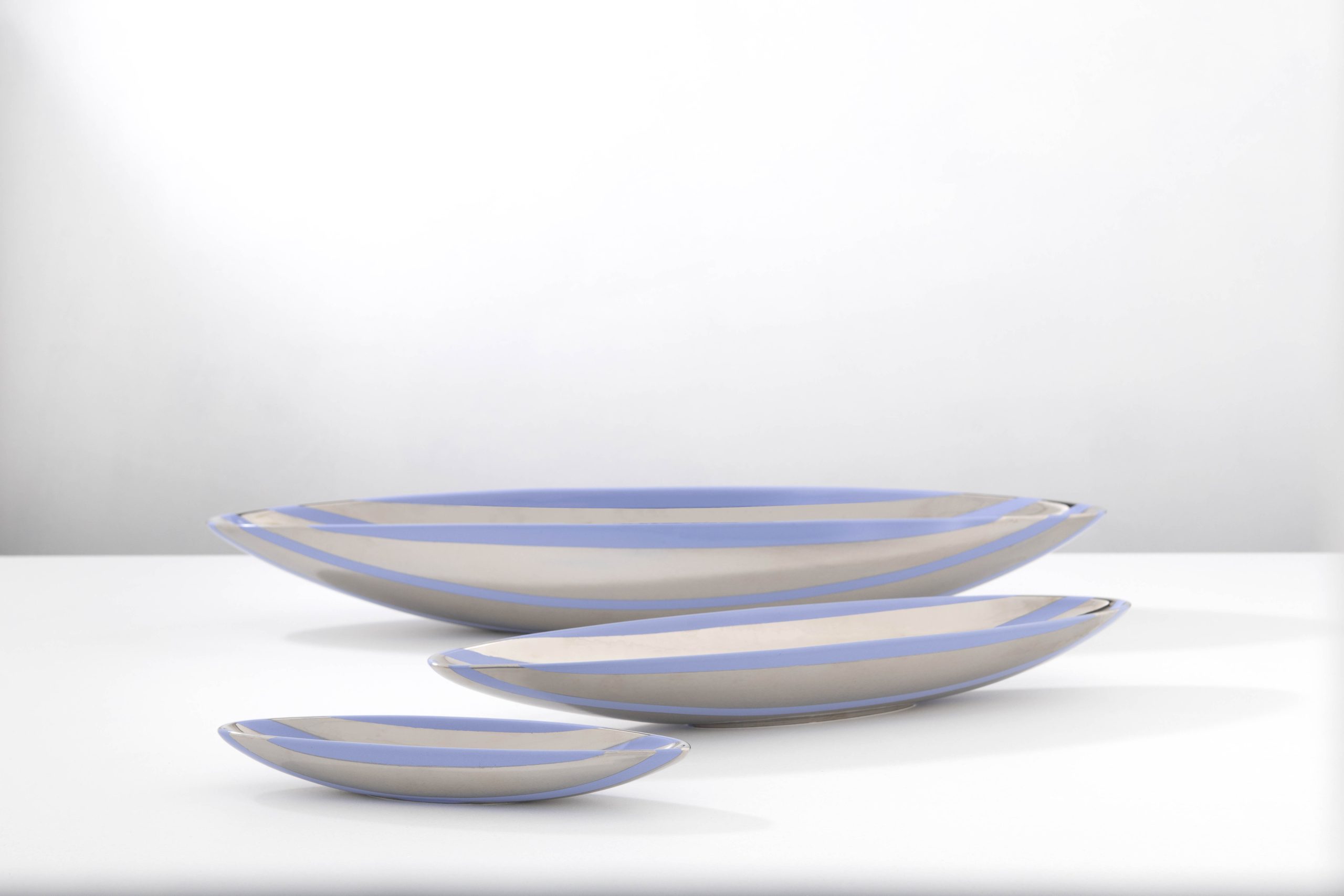 Ceramica Gatti 1928 Platino Ias Berrettino Piccola vaso maiolica platino