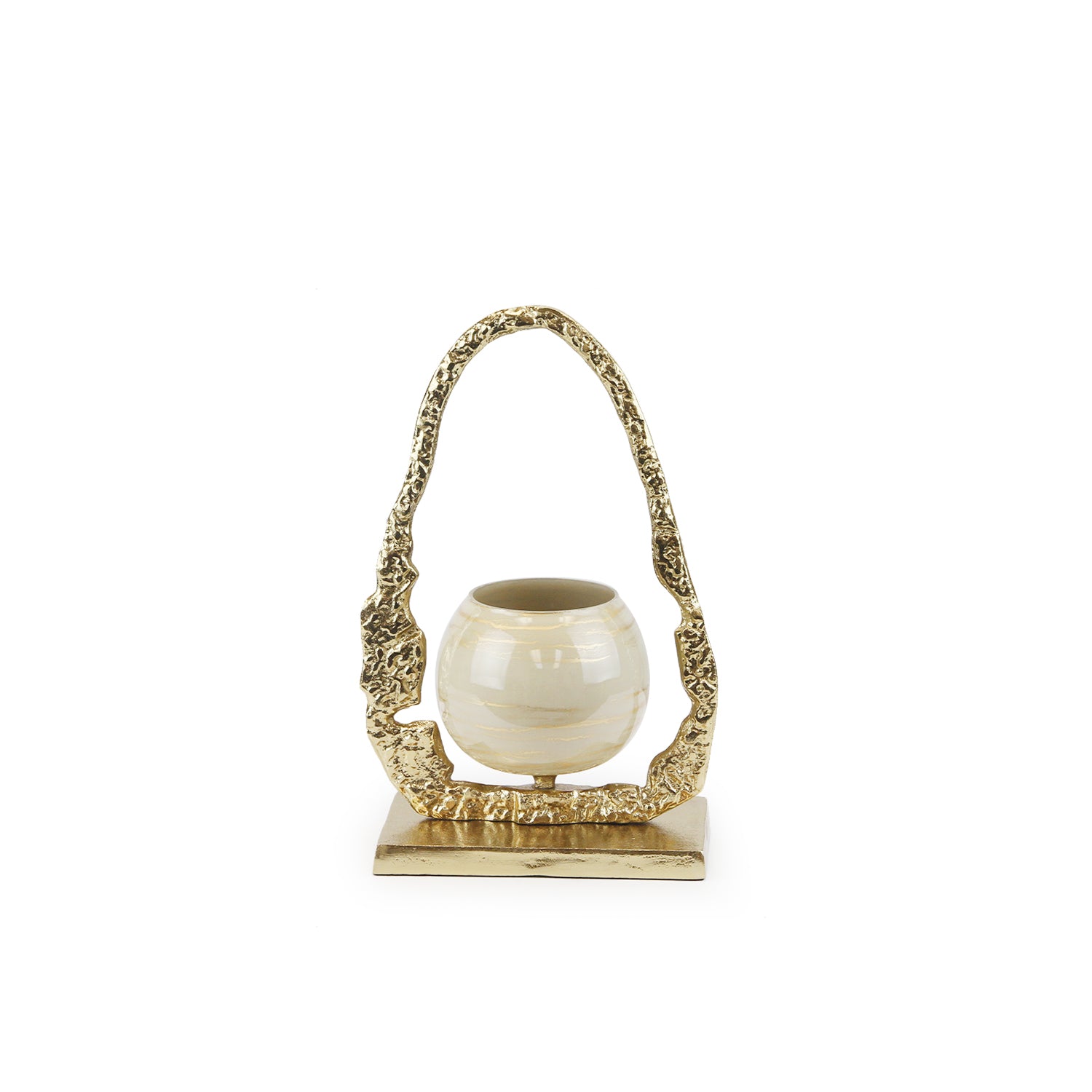 Galore Home Gilded Halo portacandele oro small