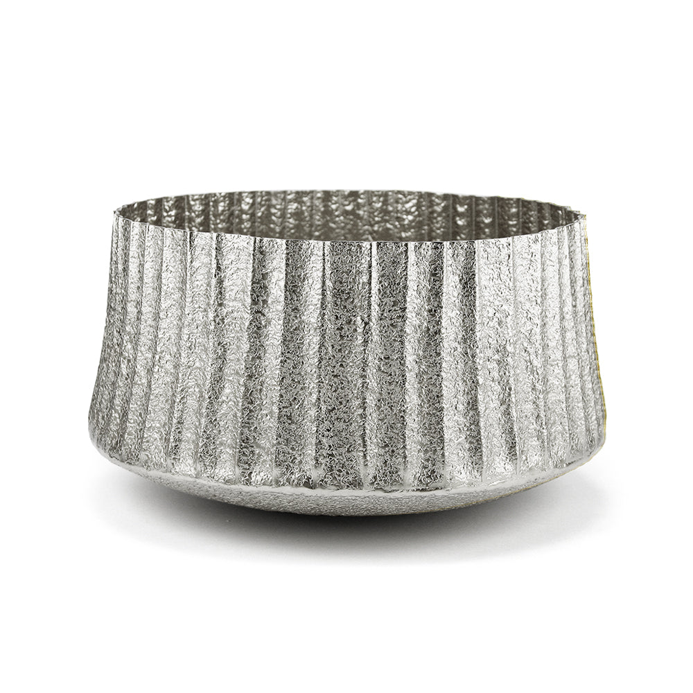 Galore Home Kuchen Cachepot in Alluminio Small Argento Opaco
