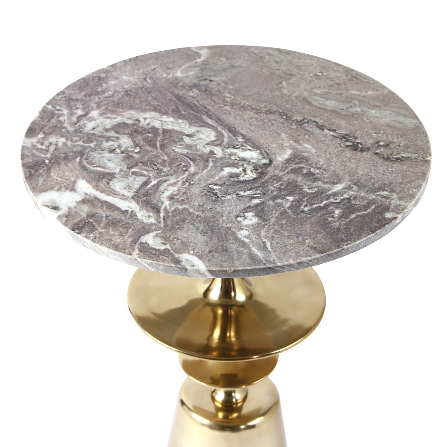 Galore Home Marble Luxe Side Table tavolino oro marmo