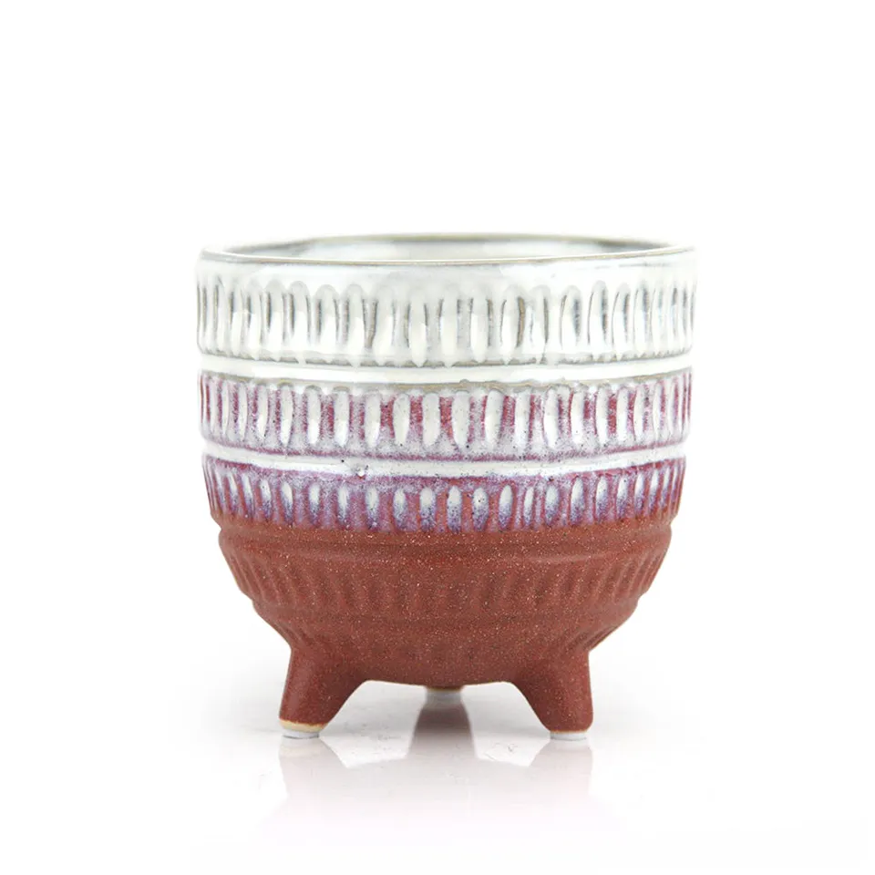 Galore Home Bohemian portavasi ceramica sabbia set 3 pezzi