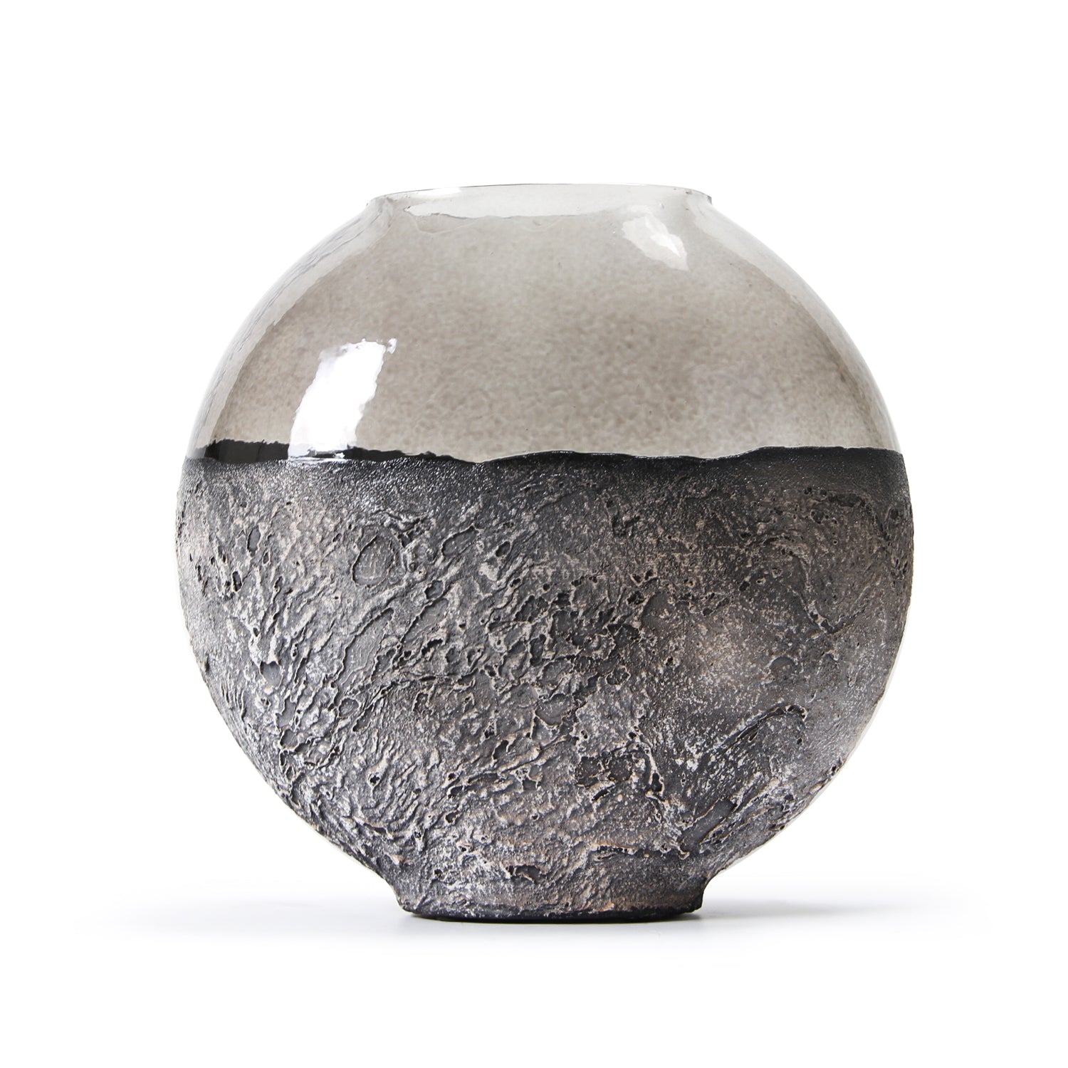 Galore Home Lunar vaso vetro ovale grande trasparente
