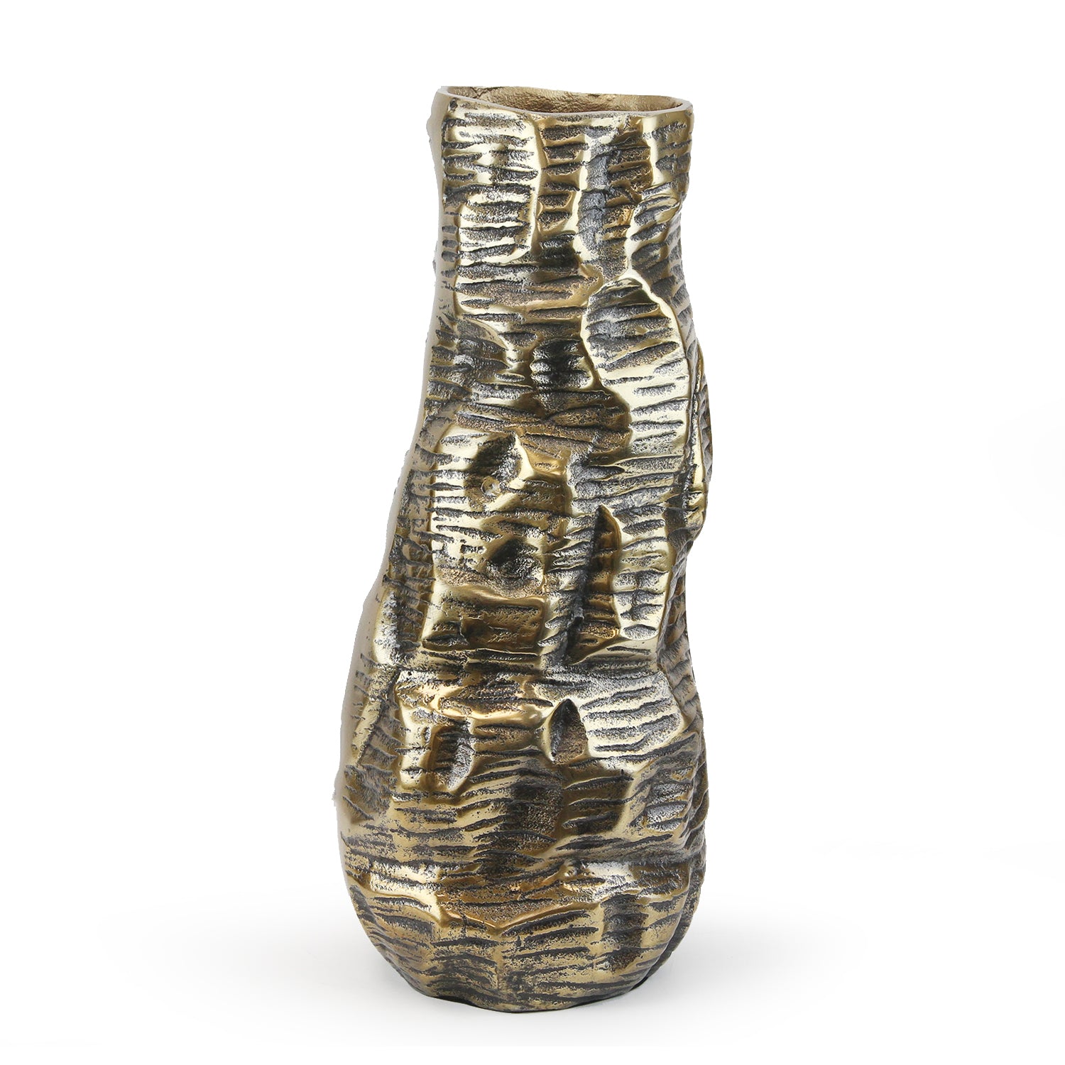 Galore Home Molten Vaso Alluminio Oro Antico Small