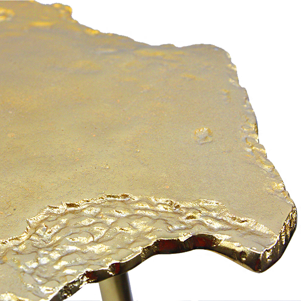 Galore Home Igneous tavolino metallo 46 cm oro piccolo