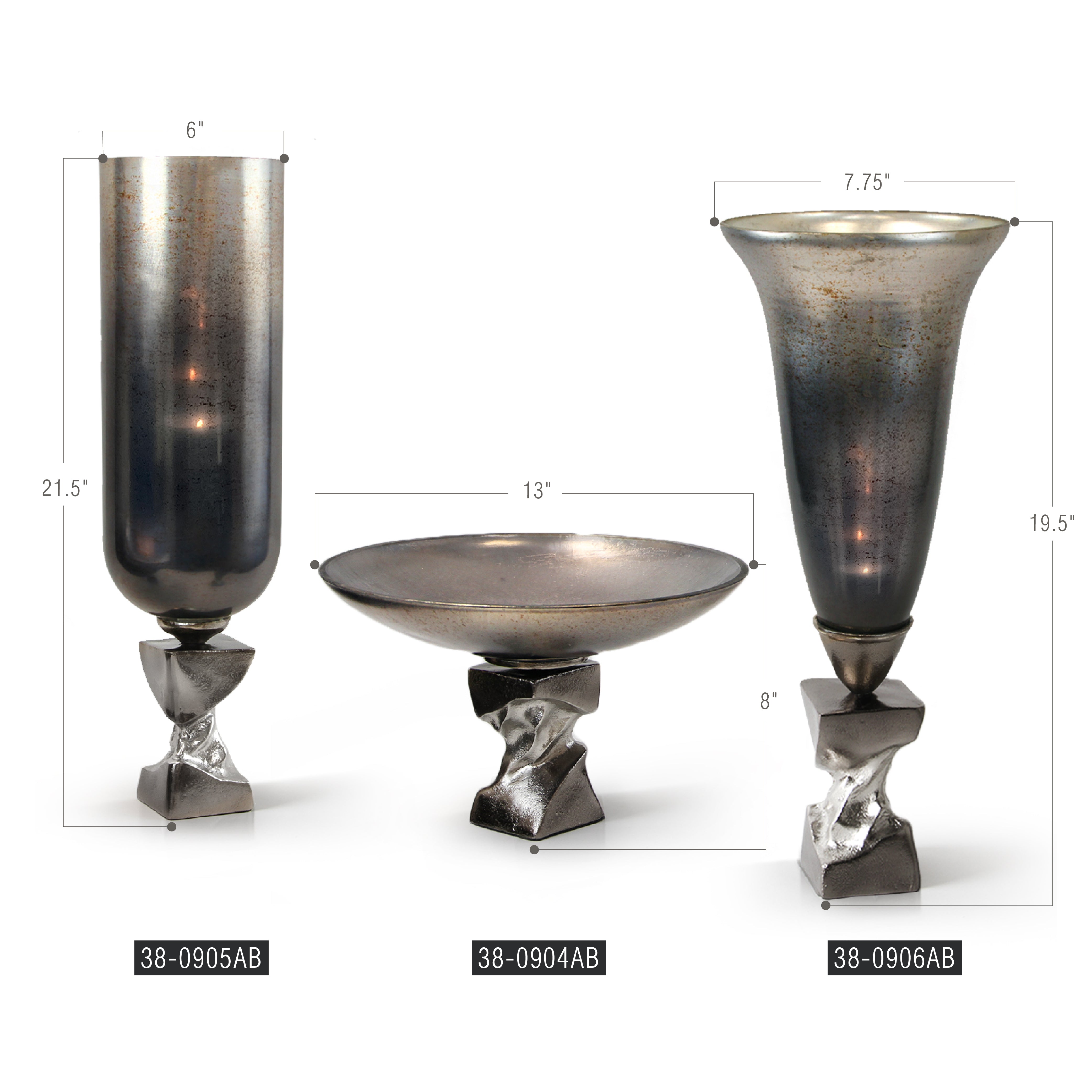 Galore Home Antique Nickel 38-0906 centrotavola tromba